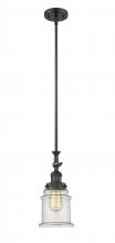  206-BK-G184 - Canton - 1 Light - 6 inch - Matte Black - Stem Hung - Mini Pendant