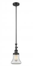  206-BK-G192 - Bellmont - 1 Light - 6 inch - Matte Black - Stem Hung - Mini Pendant