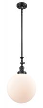 Innovations Lighting 206-BK-G201-12 - Beacon - 1 Light - 12 inch - Matte Black - Stem Hung - Mini Pendant