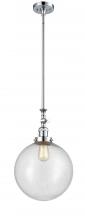 Innovations Lighting 206-PC-G204-12 - Beacon - 1 Light - 12 inch - Polished Chrome - Stem Hung - Mini Pendant