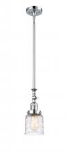  206-PC-G513 - Bell - 1 Light - 5 inch - Polished Chrome - Stem Hung - Mini Pendant