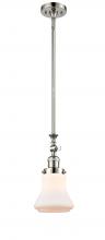  206-PN-G191 - Bellmont - 1 Light - 6 inch - Polished Nickel - Stem Hung - Mini Pendant