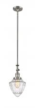  206-SN-G664-7 - Bullet - 1 Light - 7 inch - Brushed Satin Nickel - Stem Hung - Mini Pendant