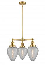 Innovations Lighting 207-SG-G165 - Geneseo - 3 Light - 26 inch - Satin Gold - Stem Hung - Chandelier