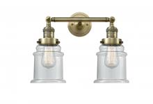  208-AB-G182 - Canton - 2 Light - 17 inch - Antique Brass - Bath Vanity Light