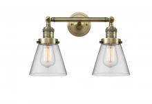  208-AB-G62 - Cone - 2 Light - 16 inch - Antique Brass - Bath Vanity Light