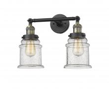  208-BAB-G184 - Canton - 2 Light - 17 inch - Black Antique Brass - Bath Vanity Light