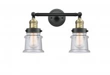  208-BAB-G184S - Canton - 2 Light - 17 inch - Black Antique Brass - Bath Vanity Light