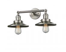 Innovations Lighting 208-SN-M2 - Railroad - 2 Light - 18 inch - Brushed Satin Nickel - Bath Vanity Light