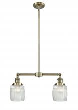 Innovations Lighting 209-AB-G302 - Colton - 2 Light - 22 inch - Antique Brass - Stem Hung - Island Light