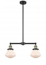 Innovations Lighting 209-BAB-G321 - Olean - 2 Light - 22 inch - Black Antique Brass - Stem Hung - Island Light