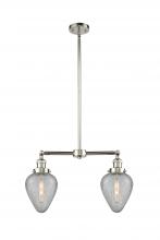  209-PN-G165 - Geneseo - 2 Light - 21 inch - Polished Nickel - Stem Hung - Island Light