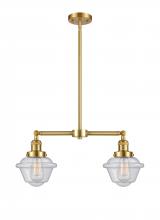 Innovations Lighting 209-SG-G534 - Oxford - 2 Light - 24 inch - Satin Gold - Stem Hung - Island Light