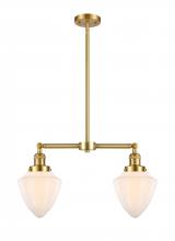 Innovations Lighting 209-SG-G661-7 - Bullet - 2 Light - 24 inch - Satin Gold - Stem Hung - Island Light