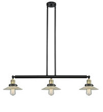 Innovations Lighting 213-BAB-G2 - Halophane - 3 Light - 41 inch - Black Antique Brass - Stem Hung - Island Light