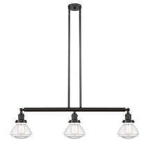 Innovations Lighting 213-OB-G322 - Olean - 3 Light - 39 inch - Oil Rubbed Bronze - Stem Hung - Island Light