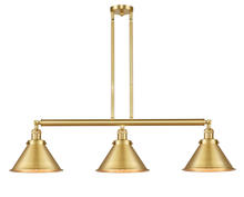  213-SG-M10-SG - Briarcliff - 3 Light - 43 inch - Satin Gold - Stem Hung - Island Light