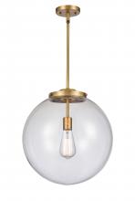  221-1S-BB-G202-16 - Beacon - 1 Light - 16 inch - Brushed Brass - Cord hung - Pendant