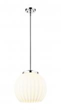 Innovations Lighting 221-1S-PC-G1217-14WV - White Venetian - 1 Light - 14 inch - Polished Chrome - Stem Hung - Pendant