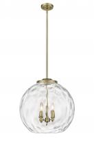 Innovations Lighting 221-3S-AB-G1215-18-LED - Athens Water Glass - 3 Light - 18 inch - Antique Brass - Cord hung - Pendant