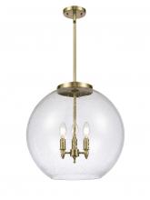 Innovations Lighting 221-3S-AB-G124-18-LED - Athens - 3 Light - 18 inch - Antique Brass - Cord hung - Pendant