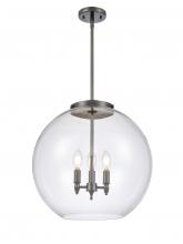 Innovations Lighting 221-3S-BK-G122-18-LED - Athens - 3 Light - 18 inch - Matte Black - Cord hung - Pendant