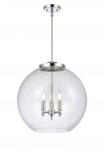 Innovations Lighting 221-3S-PC-G124-18-LED - Athens - 3 Light - 18 inch - Polished Chrome - Cord hung - Pendant