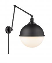 Innovations Lighting 238-BK-HFS-121-BK - Hampden - 1 Light - 13 inch - Matte Black - Swing Arm