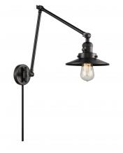  238-BK-M6 - Railroad - 1 Light - 8 inch - Matte Black - Swing Arm