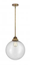 Innovations Lighting 288-1S-BB-G204-12 - Beacon - 1 Light - 12 inch - Brushed Brass - Cord hung - Mini Pendant