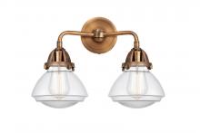 Innovations Lighting 288-2W-AC-G322 - Olean - 2 Light - 15 inch - Antique Copper - Bath Vanity Light