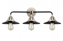 Innovations Lighting 288-3W-BPN-M6-BK - Railroad - 3 Light - 26 inch - Black Polished Nickel - Bath Vanity Light