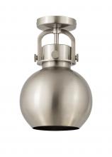 Innovations Lighting 410-1F-SN-M410-8SN - Newton Sphere - 1 Light - 8 inch - Satin Nickel - Flush Mount