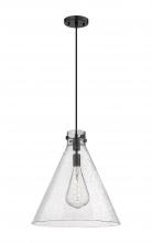 Innovations Lighting 410-1PL-BK-G411-18SDY - Newton Cone - 1 Light - 18 inch - Matte Black - Cord hung - Pendant