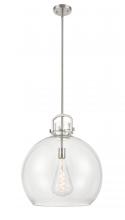 Innovations Lighting 410-1SL-SN-G410-18CL - Newton Sphere - 1 Light - 18 inch - Satin Nickel - Pendant