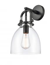 Innovations Lighting 410-1W-BK-G412-8CL - Newton Bell - 1 Light - 8 inch - Matte Black - Sconce