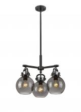 Innovations Lighting 410-3CR-BK-G410-7SM - Newton Sphere - 3 Light - 21 inch - Matte Black - Pendant