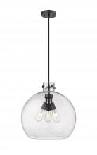  410-3PL-BK-G410-18SDY - Newton Sphere - 3 Light - 18 inch - Matte Black - Cord hung - Pendant