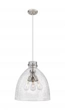  410-3PL-SN-G412-18SDY - Newton Bell - 3 Light - 18 inch - Satin Nickel - Cord hung - Pendant