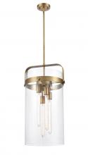 Innovations Lighting 413-4SL-BB-G413-4S-12CL - Pilaster - 4 Light - 12 inch - Brushed Brass - Pendant