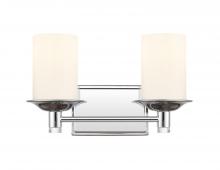 Innovations Lighting 417-2W-PC-W - Manhattan - 2 Light - 15 inch - Polished Chrome - Bath Vanity Light