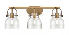 Innovations Lighting 423-3W-BB-G412-6SDY - Pilaster II Bell - 3 Light - 27 inch - Brushed Brass - Bath Vanity Light