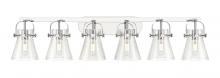  423-6W-PC-G411-6SDY - Pilaster II Cone - 6 Light - 46 inch - Polished Chrome - Bath Vanity Light