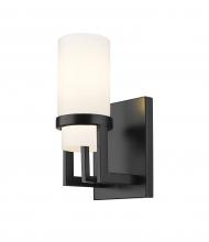  426-1W-BK-G426-8WH - Utopia - 1 Light - 5 inch - Matte Black - Sconce