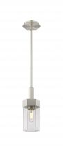 Innovations Lighting 427-1S-SN-G427-9CL - Claverack - 1 Light - 6 inch - Satin Nickel - Pendant