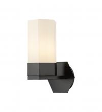 Innovations Lighting 427-1W-BK-G427-9WH - Claverack - 1 Light - 6 inch - Matte Black - Sconce