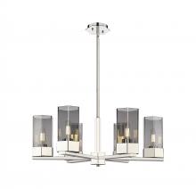 Innovations Lighting 427-6CR-PN-G427-9SM - Claverack - 6 Light - 28 inch - Polished Nickel - Chandelier