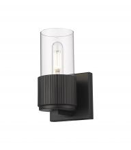  428-1W-BK-G428-7CL - Bolivar - 1 Light - 5 inch - Matte Black - Sconce