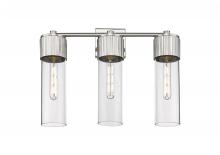  428-3W-SN-G428-12CL - Bolivar - 3 Light - 21 inch - Satin Nickel - Bath Vanity Light