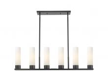 Innovations Lighting 429-6I-BK-G429-8WH - Empire - 6 Light - 44 inch - Matte Black - Linear Pendant